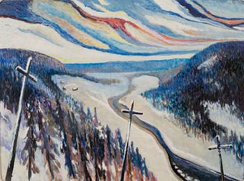 KOSTI AHONEN, oil on board, signed and dated 1981.
