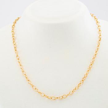 Halsband "Pinnlåskedja" 18K guld, Sandberg.