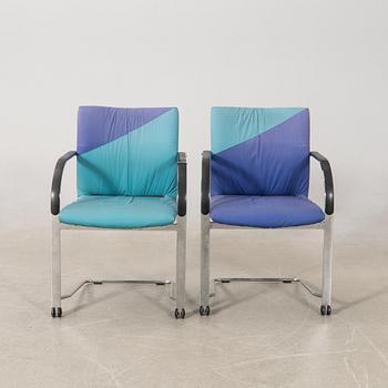 Burkhardt Vogtherr armchairs 8 pcs "Independence" for Fritz Hansen 1990s.