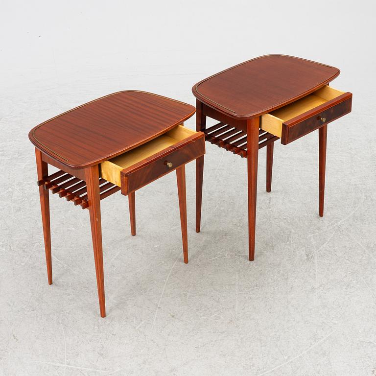 Nightstands, a pair, second half of the 20th century.