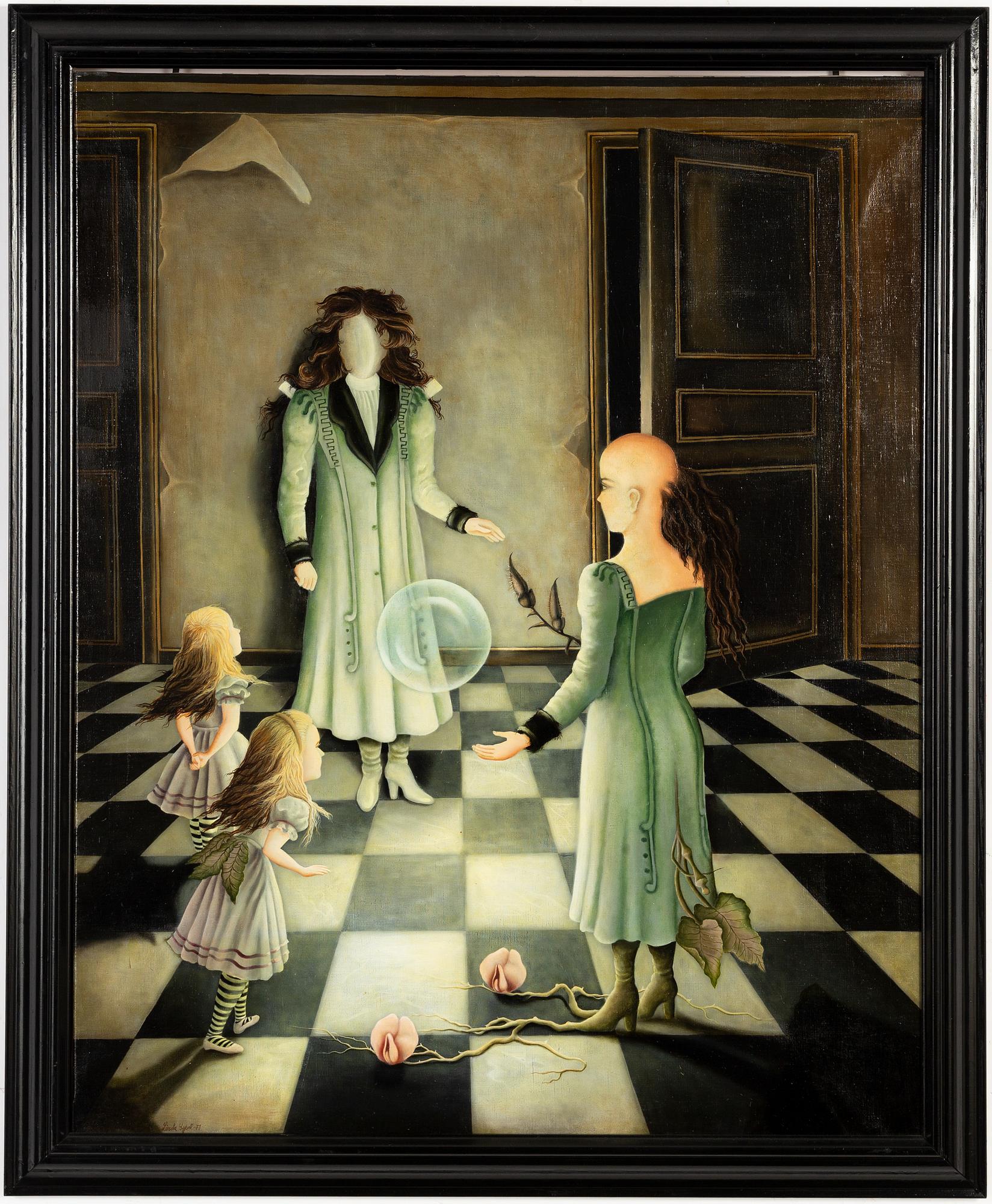 Linda Lysell, olja på duk, signerad.