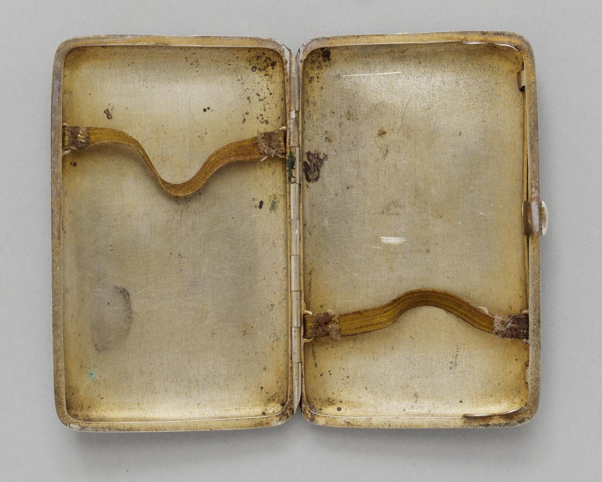 A RUSSIAN SILVER AND ENAMEL CIGARETTE-CASE, unidentified makers mark, Moscow 1899-1908.