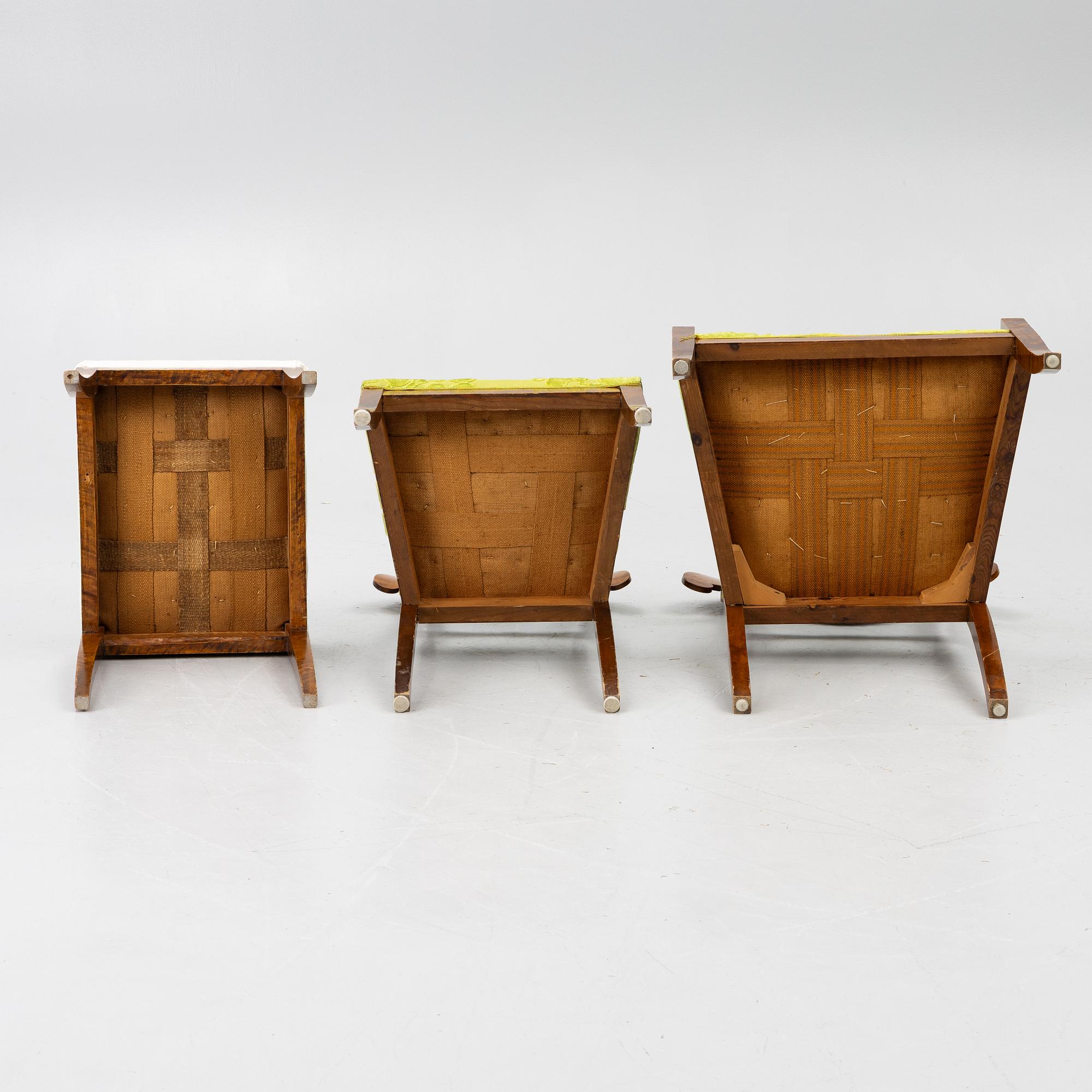 Empire style Salon group, early 20th century, (7 pieces).