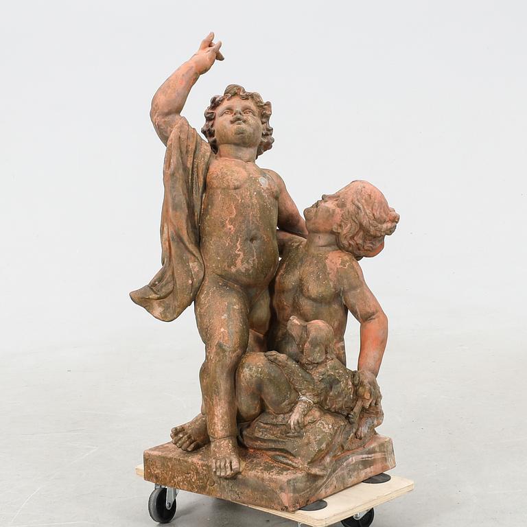 Trädgårdsskulptur, 1900-talets andra hälft terracotta.