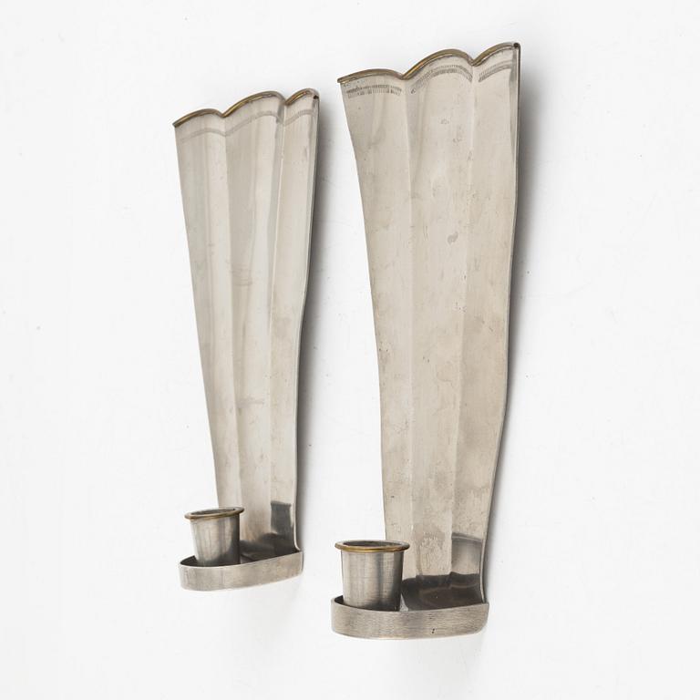 Nils Fougstedt, a pair of wall sconces model "60", Firma Svenskt Tenn, Stockholm 1926-27.