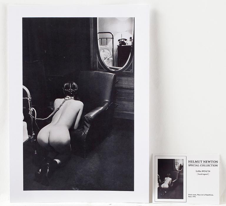 HELMUT NEWTON, "Berlin Nude", 1977, offsetlitografi, sign.