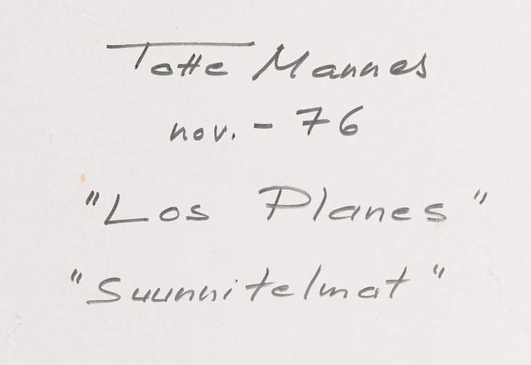 Totte Mannes, oil on board, signed.