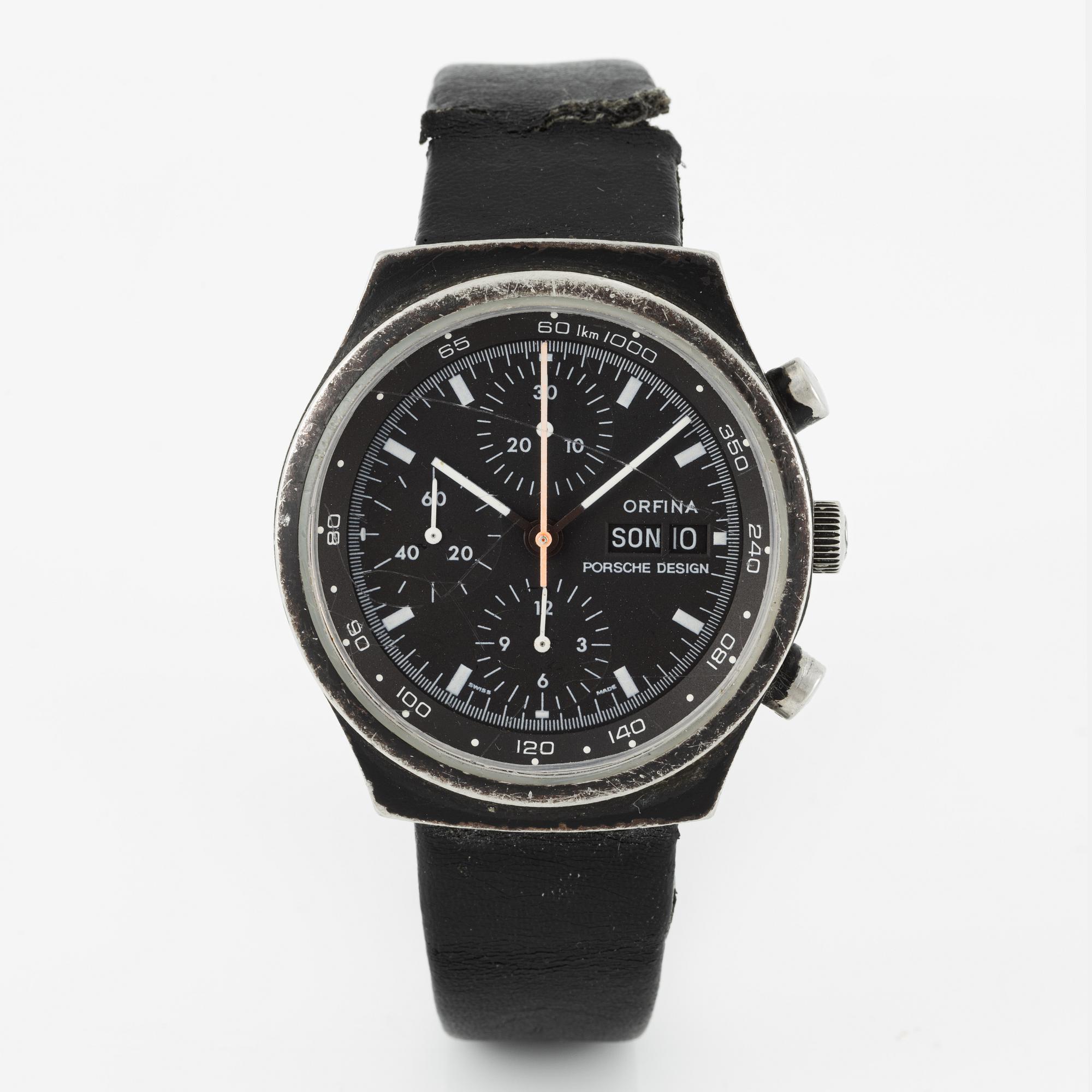 Orfina, Porsche Design, armbandsur, kronograf, 40 mm.