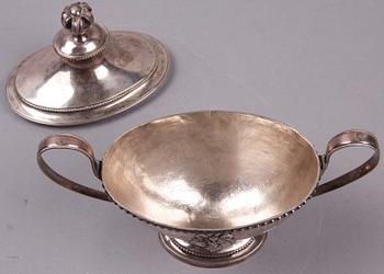 SOCKERSKÅL, silver, gustaviansk, Anders Brandt, Norrköping 1788.