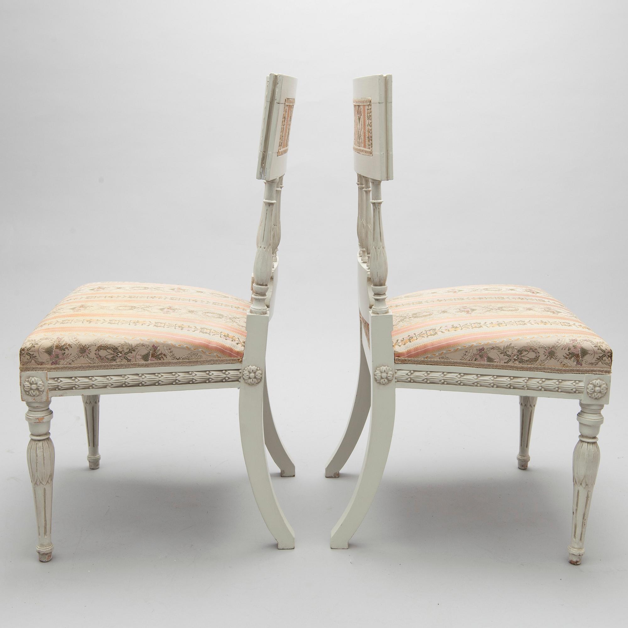 STOLAR, ett par, sengustaviansk stil, ca 1900.