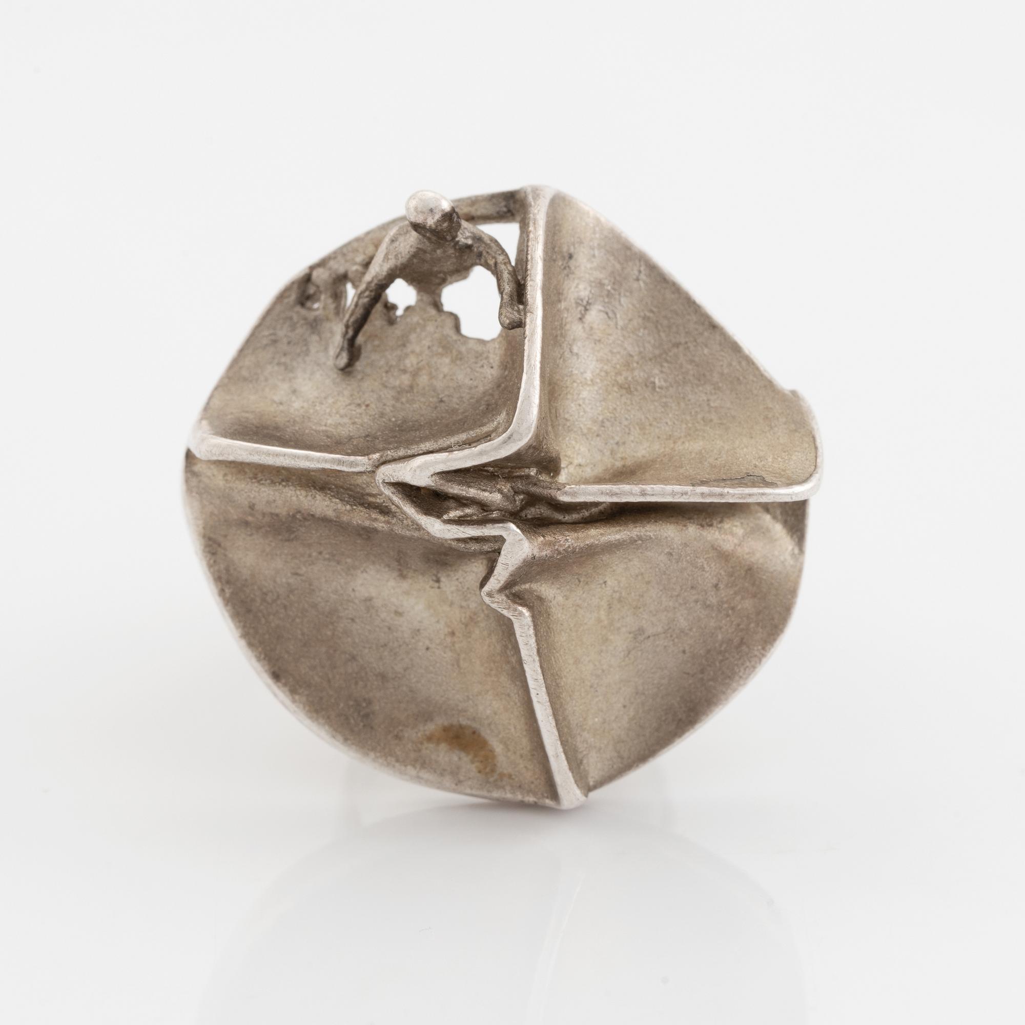 Björn Weckström, ring "Jaaras dröm", sterlingsilver. Lapponia, Finland, 1971.