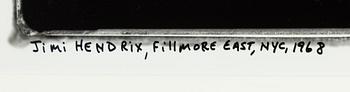 Elliott Landy, "Jimi Hendrix, Filmore East, NYC", 1968.