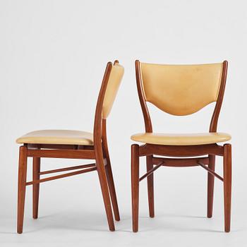 Finn Juhl, a set of six chairs and a pair of armchairs, model "Bo-63" and "Bo-72", Bovirke, Denmark, 1940s-50s.
