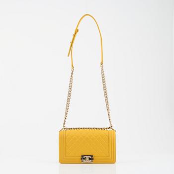 Chanel, a yellow quilted leather 'Boy Bag', 2018.