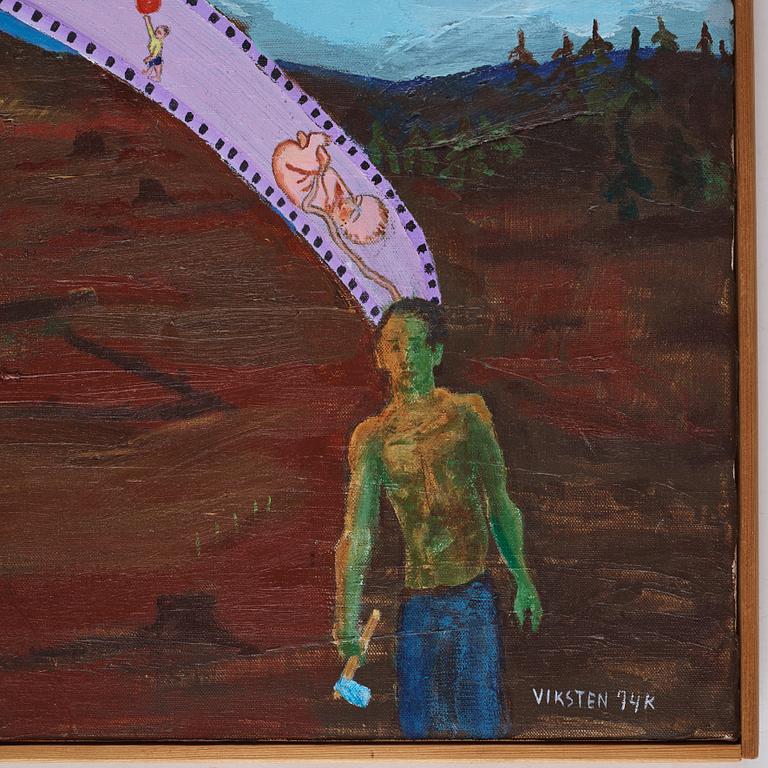 Hans Viksten, acrylic on canvas, signed and dated -74.