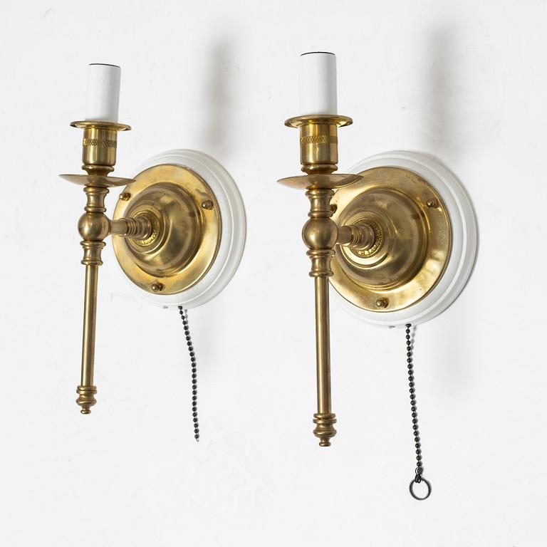 Wall lamps 1 pair + 1, Karlskrona Lamp Factory, period.