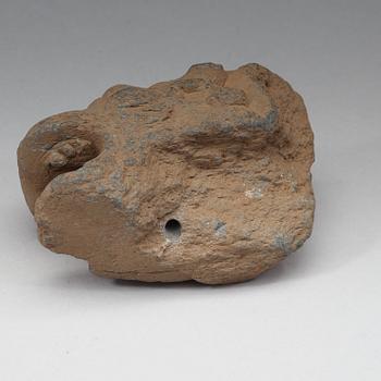 SKULPTURFRAGMENT, sten. Gandhara, 200/300-tal e. Kr.