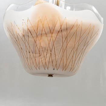 Ceiling lamp Orrefors mid-20th century.