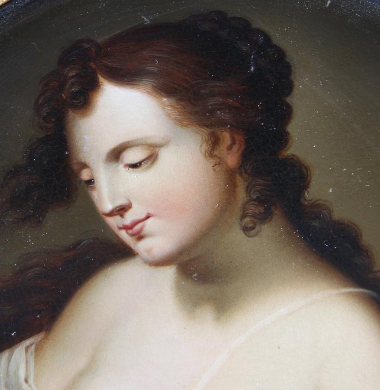 MINIATYRMÅLNING, olja, 1700/1800-tal efter Guido Reni.