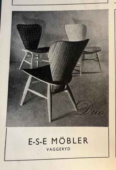 Yngve Ekström, a rare "Duo" armchair, ESE Möbler, Vaggeryd, 1950s.