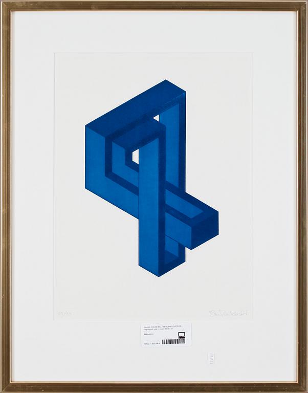 OSCAR REUTERSVÄRD, färglitografi, sign o numr 65/90.