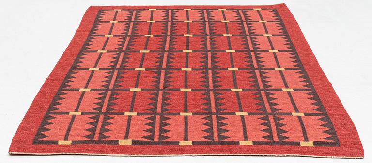 A carpet, flat and tapestry weave, c 268 x 176 cm, possibly Bohusslöjd, Gothenburg.