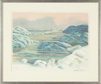 Roland Svensson, lithograph in colours, signed 234/285.