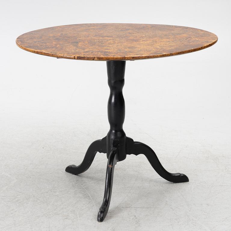 A folding table, Mälardalen, first half of the 19th century.