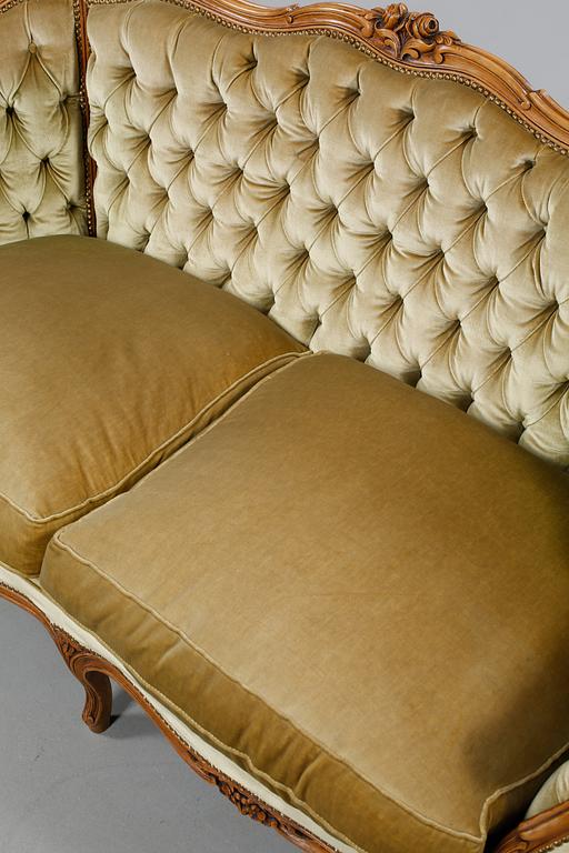 SOFFGRUPP, rokokostil, omkring 1900-talets mitt.