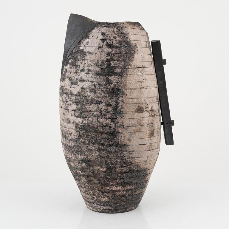 Ann-Margret Johansson Pettersson, a raku-fired vase, Eskilstuna Sweden, dated -98.