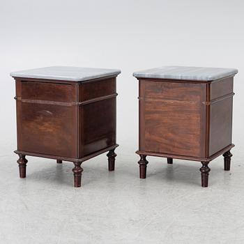 A pair bedside tables, early 20th Century.