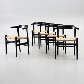 Hans J. Wegner, chairs, 5 pcs, FR Denmark.