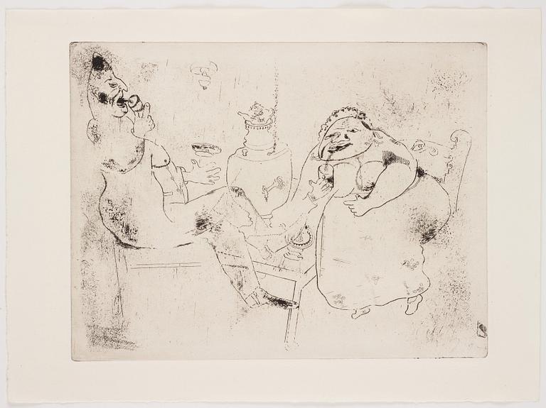 MARC CHAGALL, 71 st etsningar ur upplagan om 285 exemplar på Arches/MBM/J. Perrigot-papper, 1923-1948.