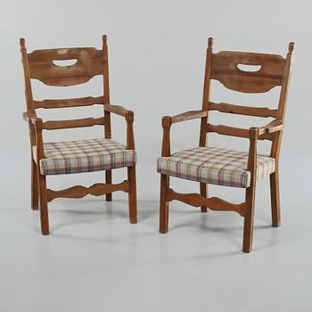 KARMSTOLAR, ett par, s k sporstugemöbel, Sverige, 1930-tal.