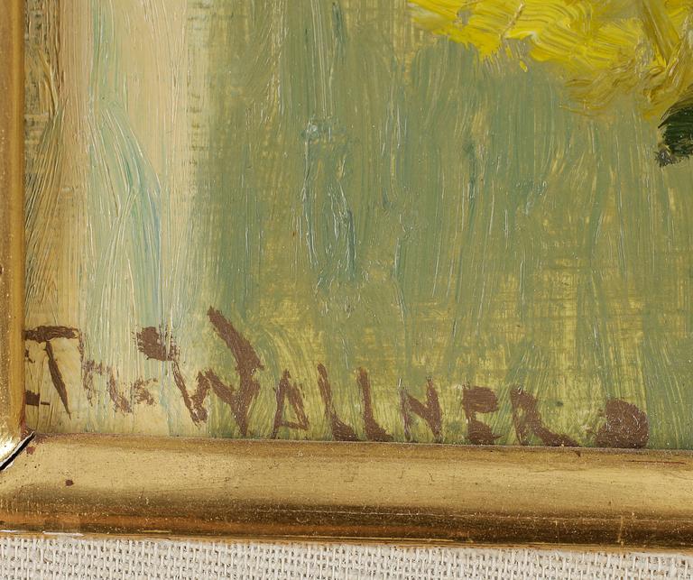 THURE WALLNER, olja på pannå, signerad.