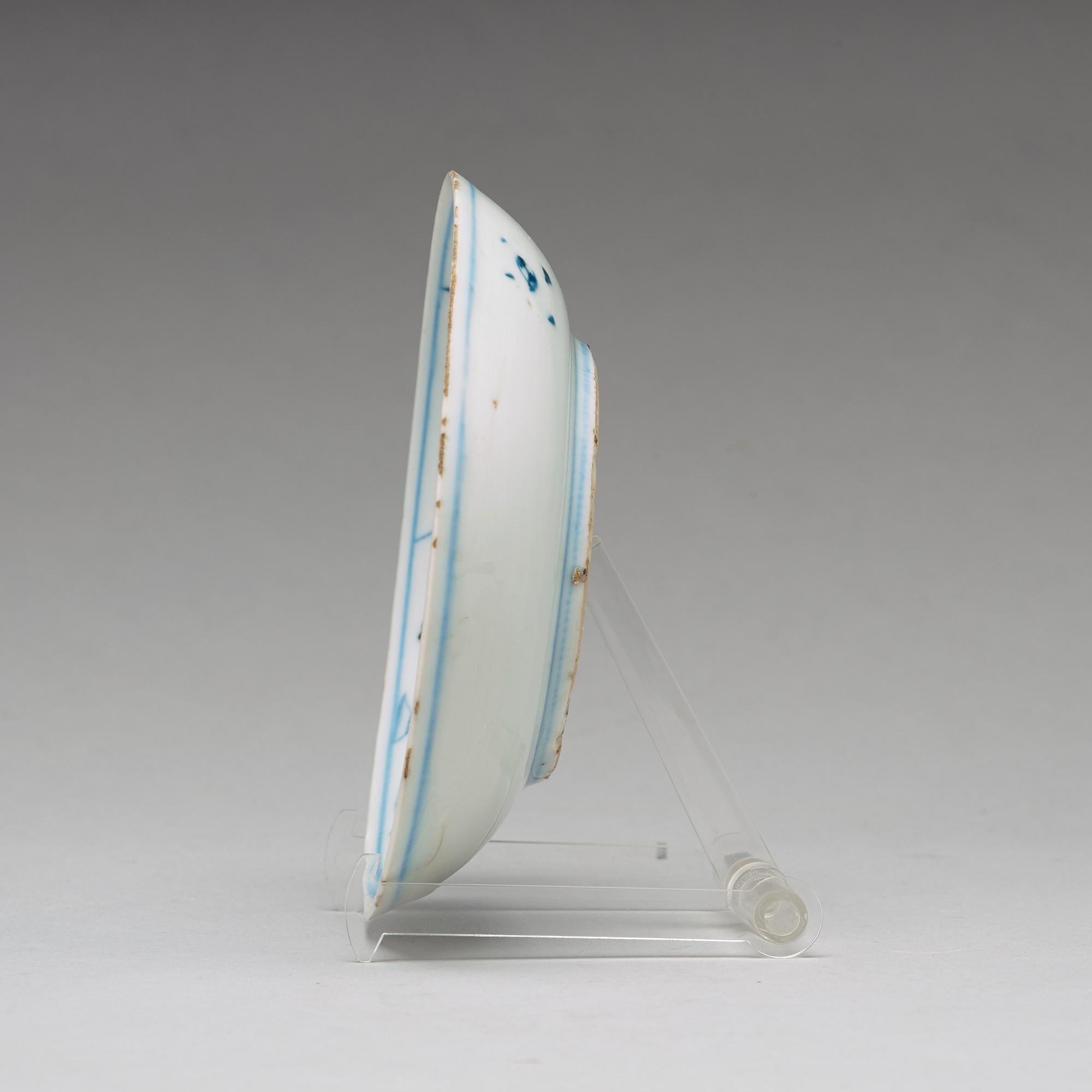 A set of nine blue and white dishes, Ming dynasty Tianqi/Chongzhen, 17th Century.
