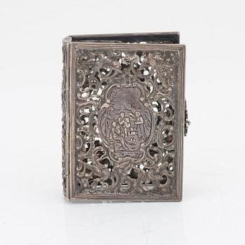 Bokomslag, silver, 1700/1800-tal.