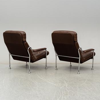 A pair of easy chairs, second half of the 20th century.