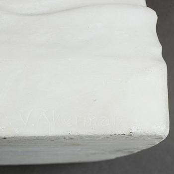 VERNER ÅKERMAN, skulptur, marmor. "Perlan". Signerad.