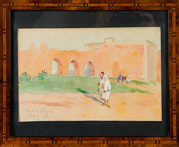 HUGO BACKMANSSON, water colour, signed and dated Rabat 1920. - Bukowskis