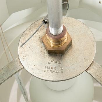 Louis Weisdorf, ceiling lamp "Turbo", Lyfa, Denmark, second half of the 20th century.
