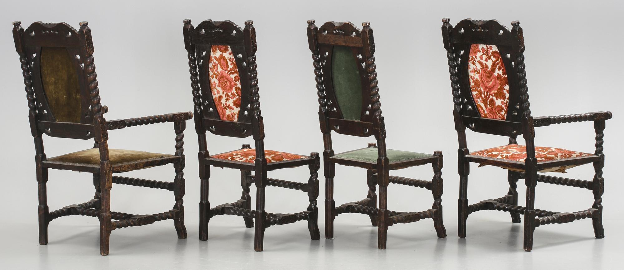 STOLAR, 10 st, barockstil, 1800-tal.