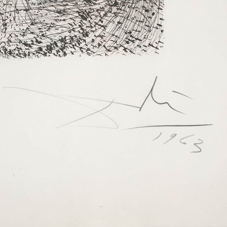 SALVADOR DALÍ, an etching, signed and dated 1963.
