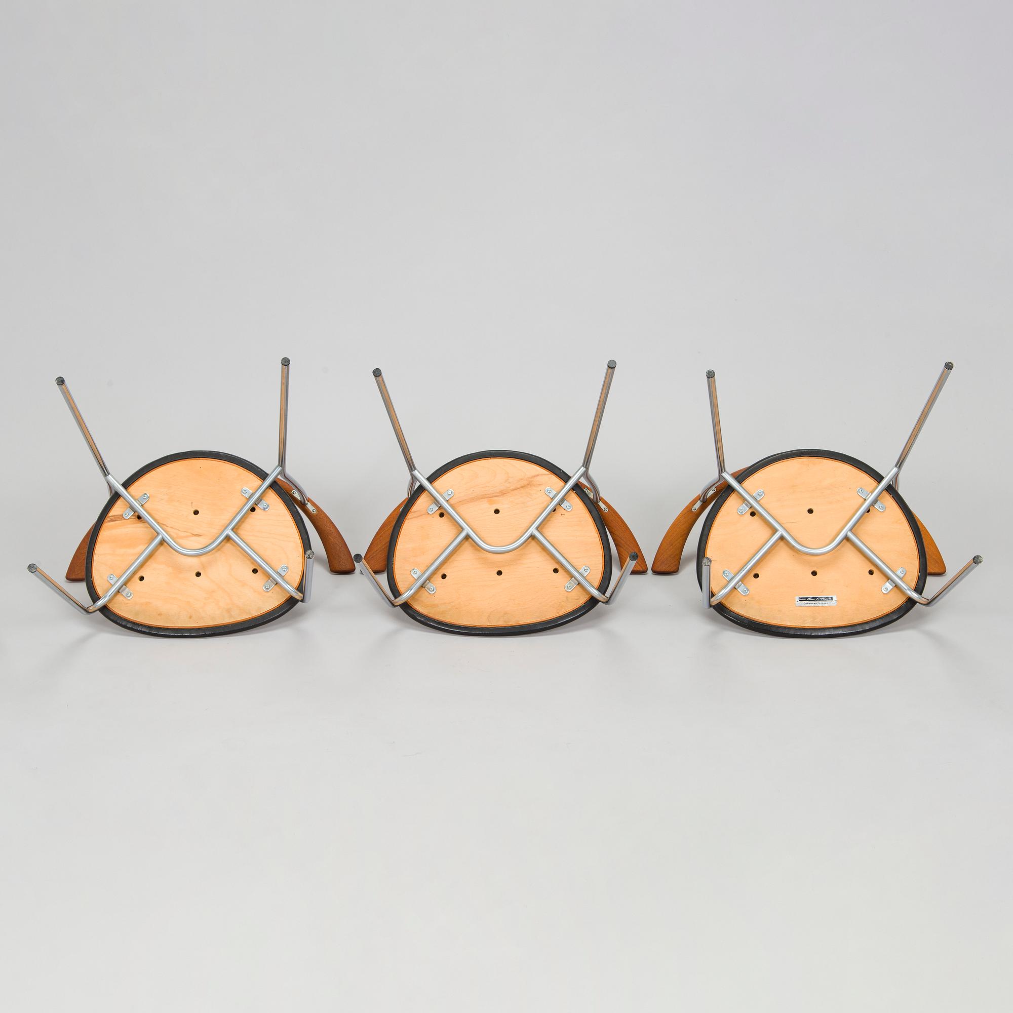 Hans J. Wegner, six mid-20th century 'PP701' armchairs for Johannes  Hansen Denmark.