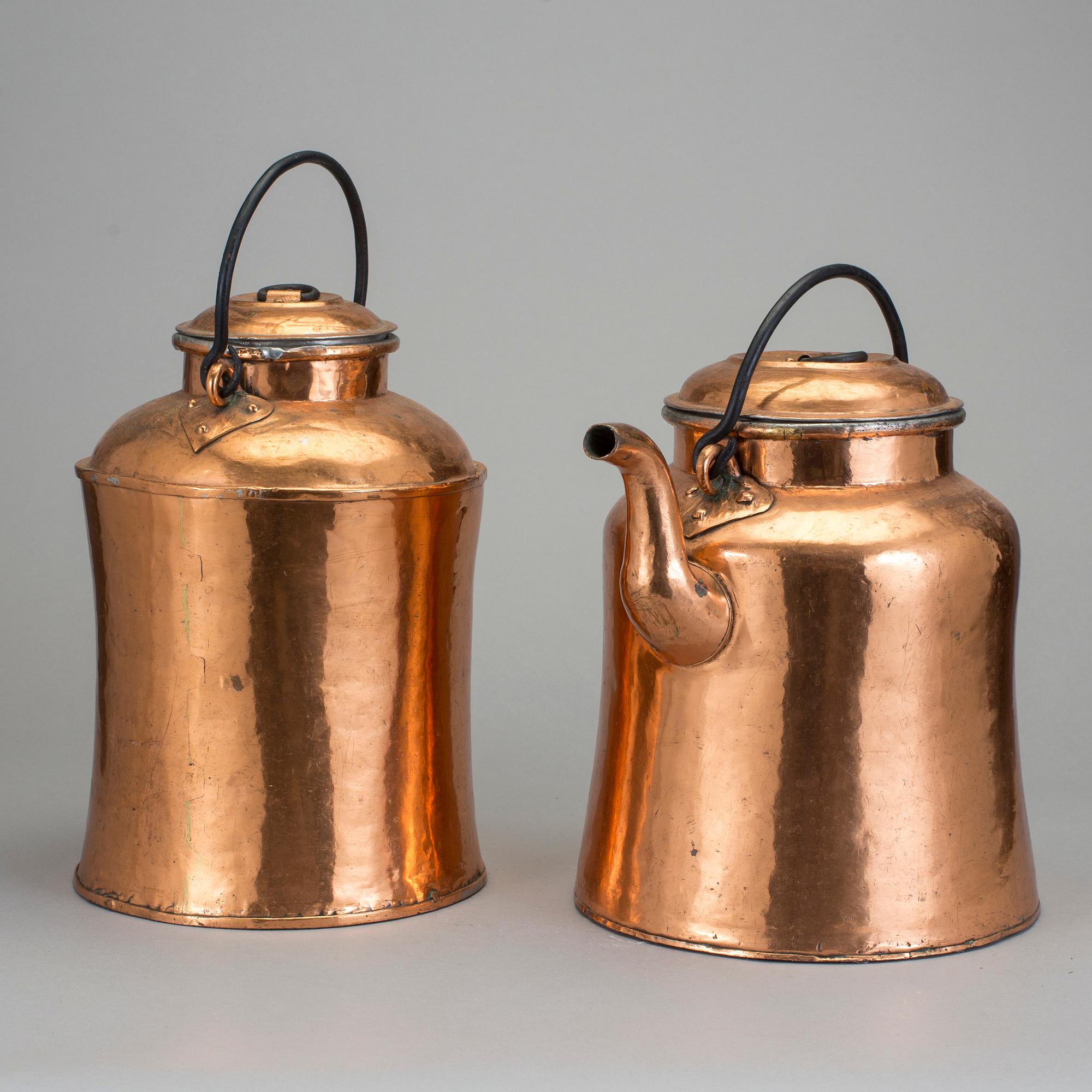 KOPPARKANNOR, 2 st, 1800-tal.