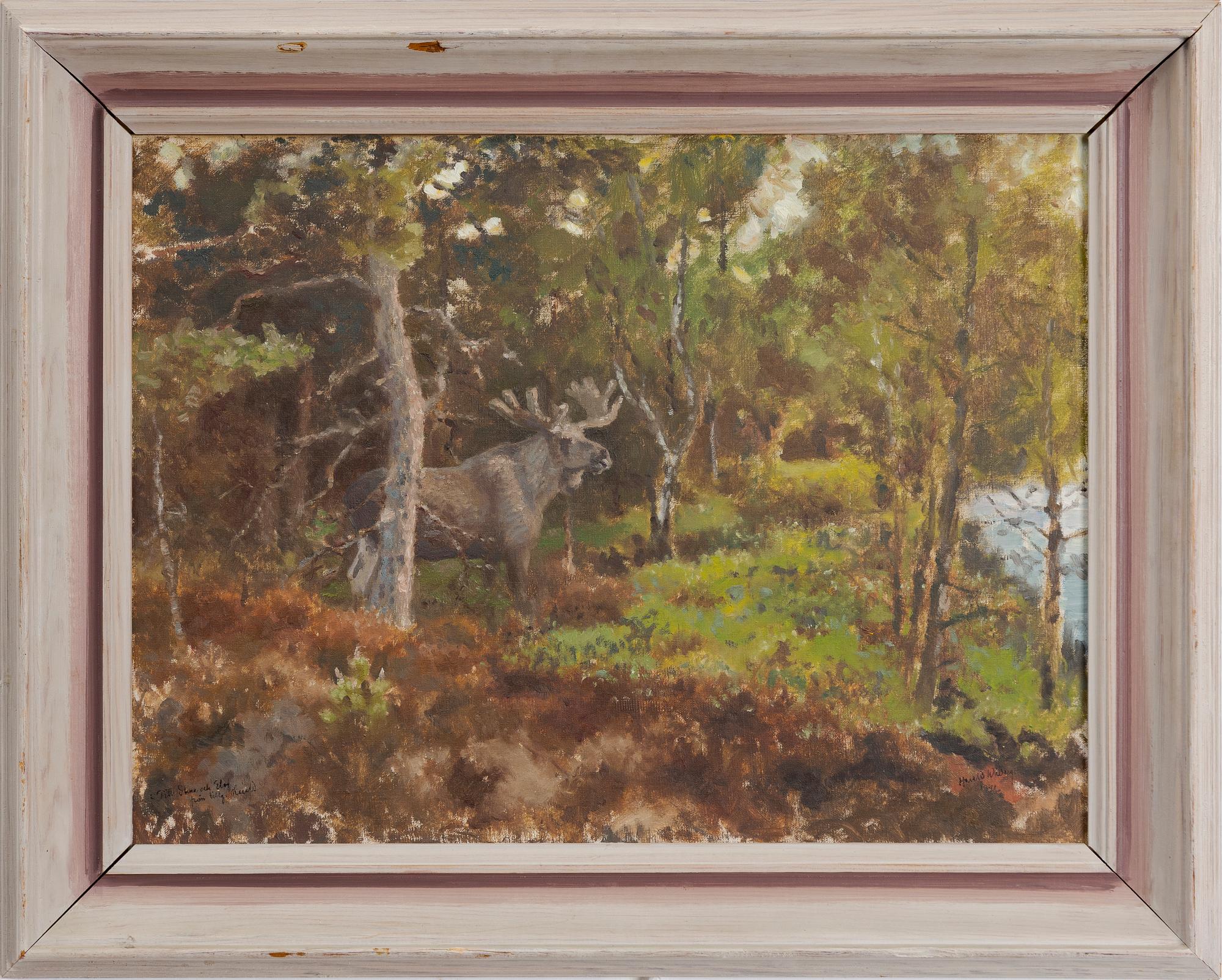 Harald Wiberg, Moose in the forest.