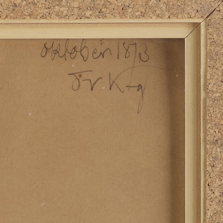 Ernst Josephson, pencil, signed Ernst Josephson and dated oktober 1873.