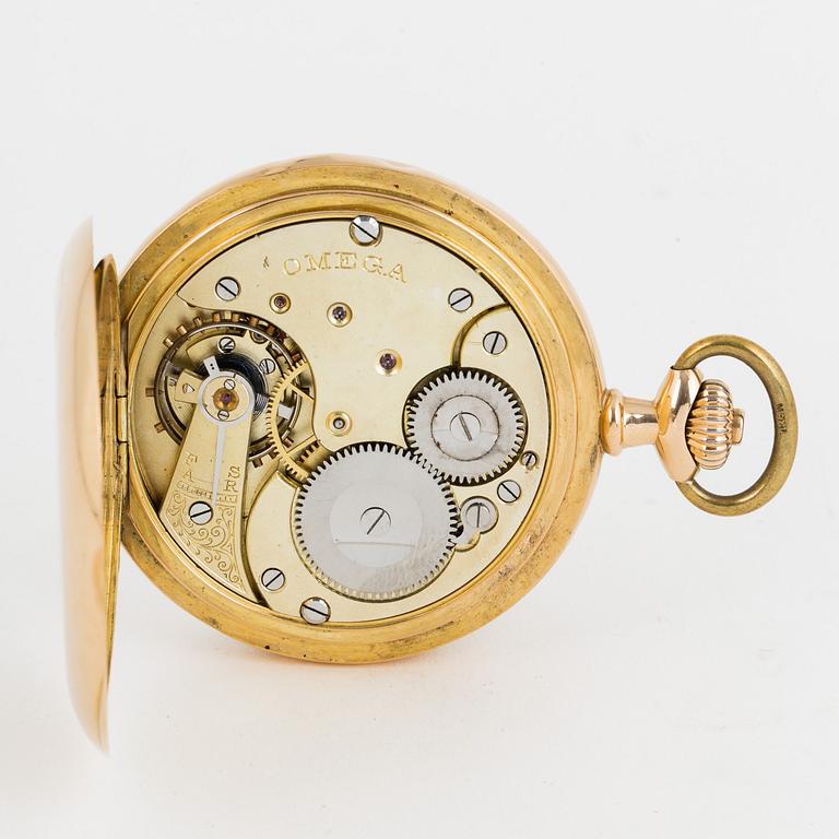 OMEGA, pocket watch, hunter, 54 mm.
