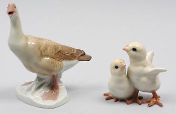 FIGURINER, 2 st, porslin, Rörstrand, tidigt 1900-tal.