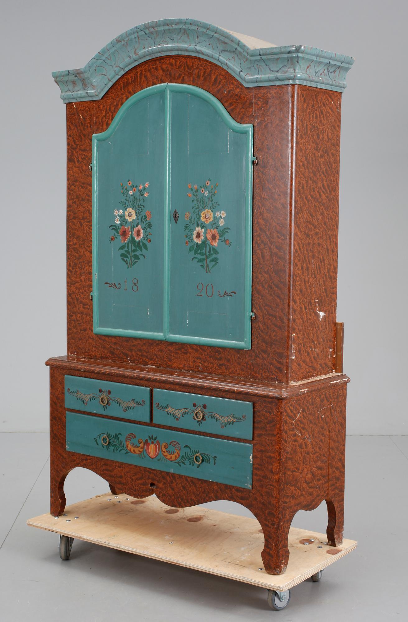 SKÅP, allmoge, Jämtland, 1800-tal.